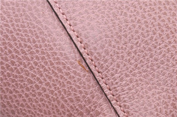 Authentic GUCCI Swing Vintage Shoulder Tote Bag Leather 354408 Pink 1815F