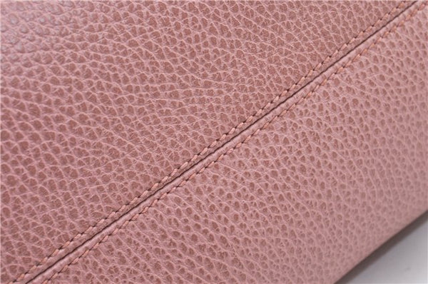 Authentic GUCCI Swing Vintage Shoulder Tote Bag Leather 354408 Pink 1815F