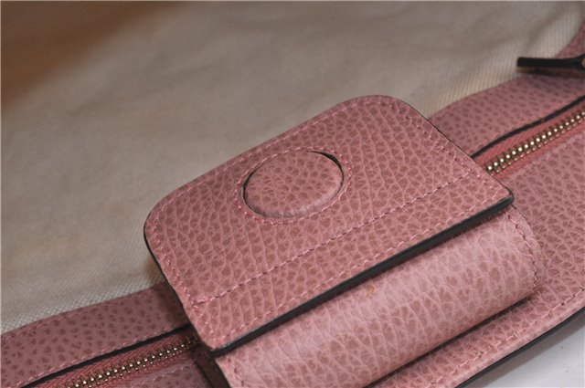 Authentic GUCCI Swing Vintage Shoulder Tote Bag Leather 354408 Pink 1815F