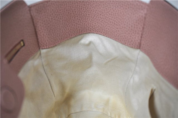 Authentic GUCCI Swing Vintage Shoulder Tote Bag Leather 354408 Pink 1815F