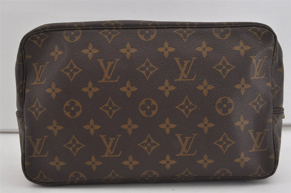 Auth Louis Vuitton Monogram Trousse Toilette 28 Clutch Hand Bag M47522 LV 1817I