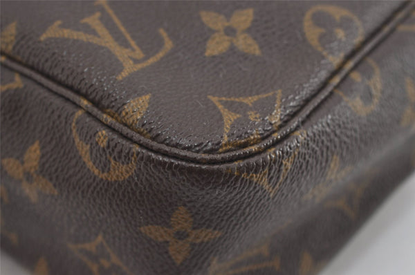 Auth Louis Vuitton Monogram Trousse Toilette 28 Clutch Hand Bag M47522 LV 1817I