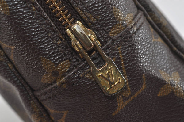 Auth Louis Vuitton Monogram Trousse Toilette 28 Clutch Hand Bag M47522 LV 1817I