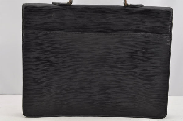 Authentic Louis Vuitton Epi Serviette Conseiller Briefcase Black M54422 LV 1818I