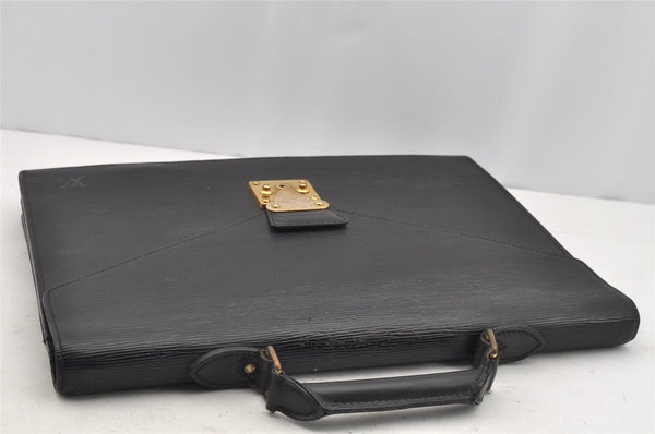 Authentic Louis Vuitton Epi Serviette Conseiller Briefcase Black M54422 LV 1818I