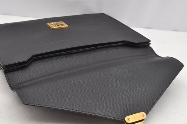Authentic Louis Vuitton Epi Serviette Conseiller Briefcase Black M54422 LV 1818I