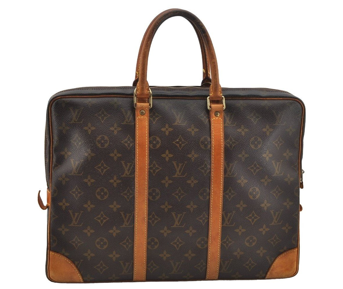 Auth Louis Vuitton Monogram Porte Documents Voyage M53361 Briefcase Junk 1819I