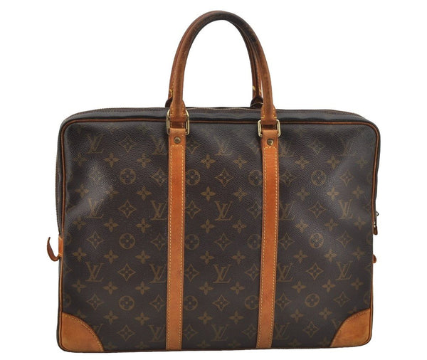 Auth Louis Vuitton Monogram Porte Documents Voyage M53361 Briefcase Junk 1819I