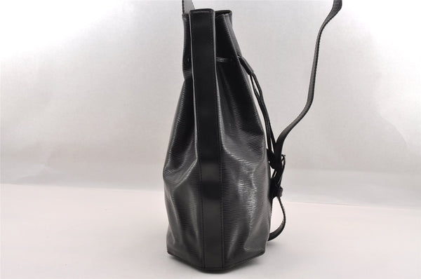 Authentic Louis Vuitton Epi Sac A Dos Shoulder Bag Black M80153 LV 1820I