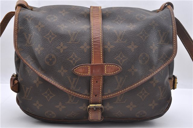 Auth Louis Vuitton Monogram Saumur 30 Shoulder Cross Body Bag M42256 LV 1821D