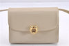 Authentic GUCCI Vintage Shoulder Cross Body Bag Purse Leather Beige 1821G