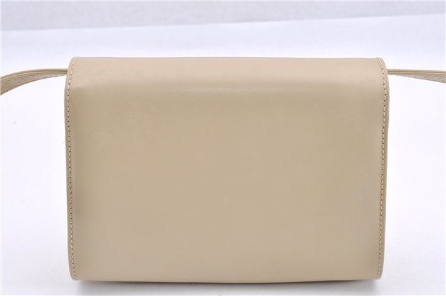 Authentic GUCCI Vintage Shoulder Cross Body Bag Purse Leather Beige 1821G