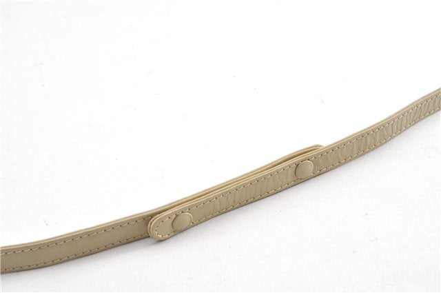 Authentic GUCCI Vintage Shoulder Cross Body Bag Purse Leather Beige 1821G