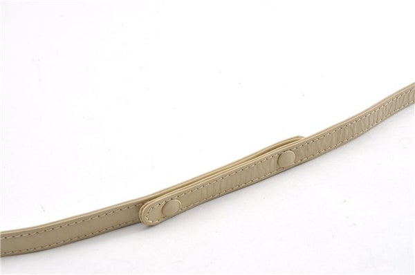 Authentic GUCCI Vintage Shoulder Cross Body Bag Purse Leather Beige 1821G