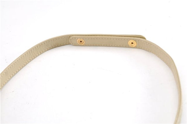 Authentic GUCCI Vintage Shoulder Cross Body Bag Purse Leather Beige 1821G