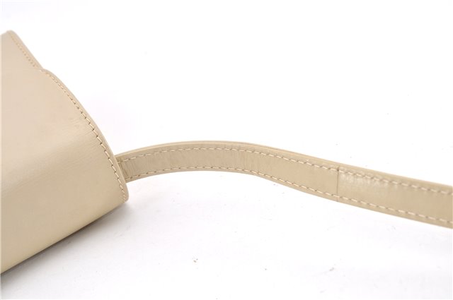 Authentic GUCCI Vintage Shoulder Cross Body Bag Purse Leather Beige 1821G