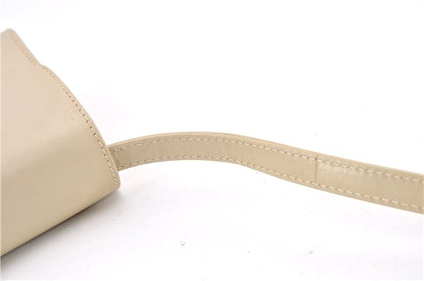 Authentic GUCCI Vintage Shoulder Cross Body Bag Purse Leather Beige 1821G