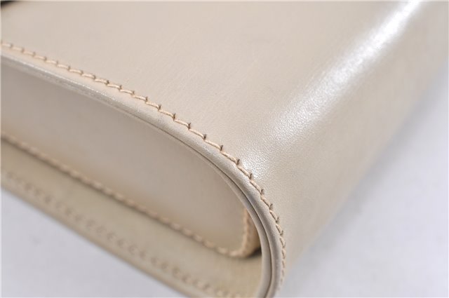 Authentic GUCCI Vintage Shoulder Cross Body Bag Purse Leather Beige 1821G