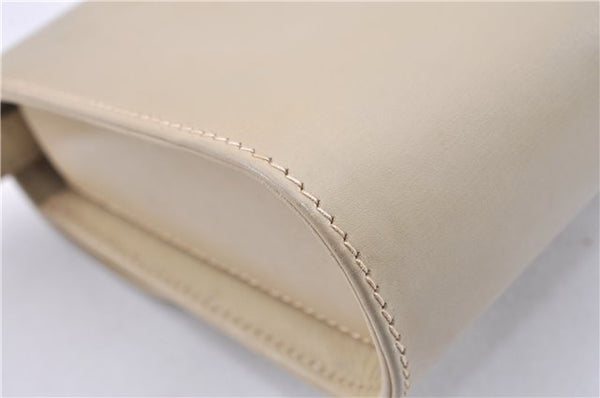 Authentic GUCCI Vintage Shoulder Cross Body Bag Purse Leather Beige 1821G