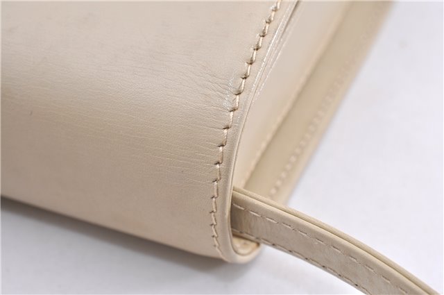 Authentic GUCCI Vintage Shoulder Cross Body Bag Purse Leather Beige 1821G