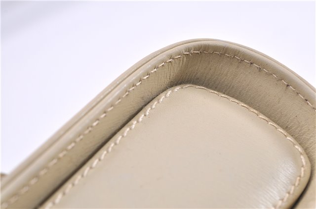 Authentic GUCCI Vintage Shoulder Cross Body Bag Purse Leather Beige 1821G