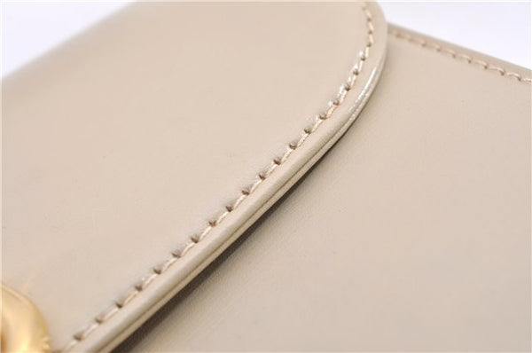 Authentic GUCCI Vintage Shoulder Cross Body Bag Purse Leather Beige 1821G