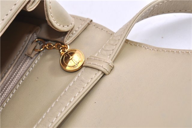 Authentic GUCCI Vintage Shoulder Cross Body Bag Purse Leather Beige 1821G