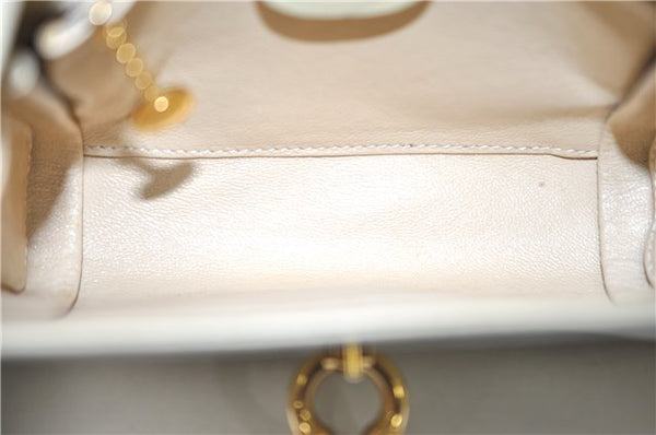 Authentic GUCCI Vintage Shoulder Cross Body Bag Purse Leather Beige 1821G