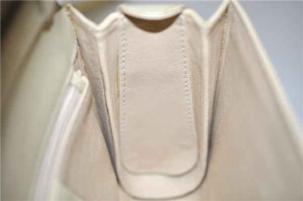 Authentic GUCCI Vintage Shoulder Cross Body Bag Purse Leather Beige 1821G