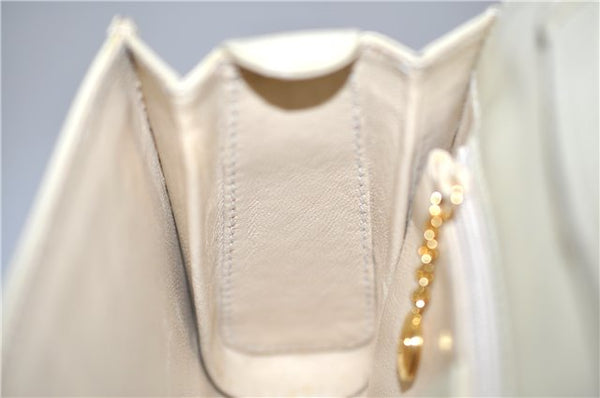 Authentic GUCCI Vintage Shoulder Cross Body Bag Purse Leather Beige 1821G