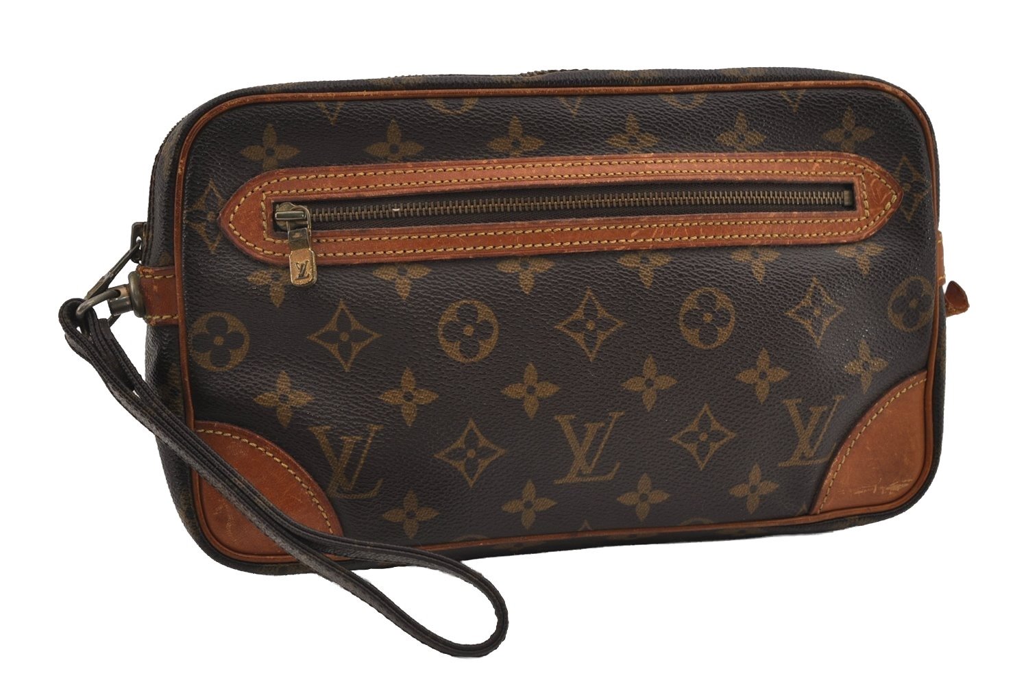 Authentic Louis Vuitton Monogram Marly Dragonne GM M51825 Clutch Hand Bag 1821I