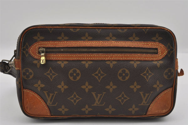 Authentic Louis Vuitton Monogram Marly Dragonne GM M51825 Clutch Hand Bag 1821I