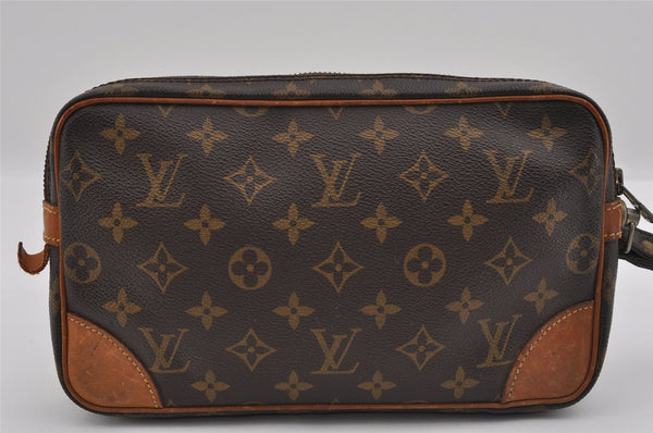 Authentic Louis Vuitton Monogram Marly Dragonne GM M51825 Clutch Hand Bag 1821I
