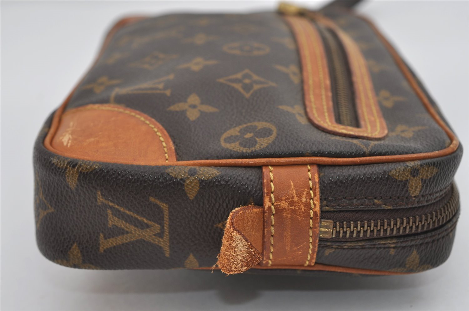 Authentic Louis Vuitton Monogram Marly Dragonne GM M51825 Clutch Hand Bag 1821I