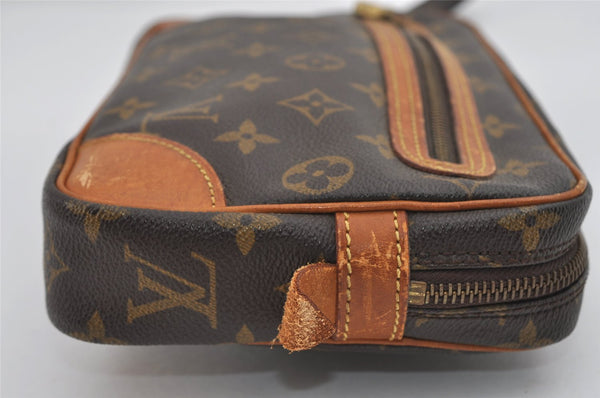 Authentic Louis Vuitton Monogram Marly Dragonne GM M51825 Clutch Hand Bag 1821I
