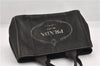 Authentic PRADA Vintage Canapa M Denim Tote Hand Bag BN1877 Black 1822G