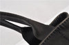 Authentic PRADA Vintage Canapa M Denim Tote Hand Bag BN1877 Black 1822G