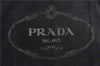 Authentic PRADA Vintage Canapa M Denim Tote Hand Bag BN1877 Black 1822G