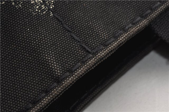 Authentic PRADA Vintage Canapa M Denim Tote Hand Bag BN1877 Black 1822G