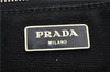 Authentic PRADA Vintage Canapa M Denim Tote Hand Bag BN1877 Black 1822G