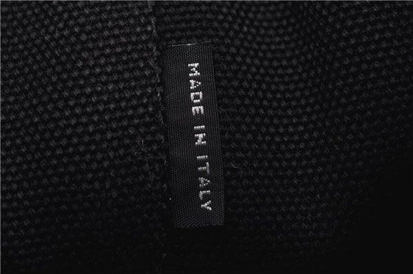 Authentic PRADA Vintage Canapa M Denim Tote Hand Bag BN1877 Black 1822G