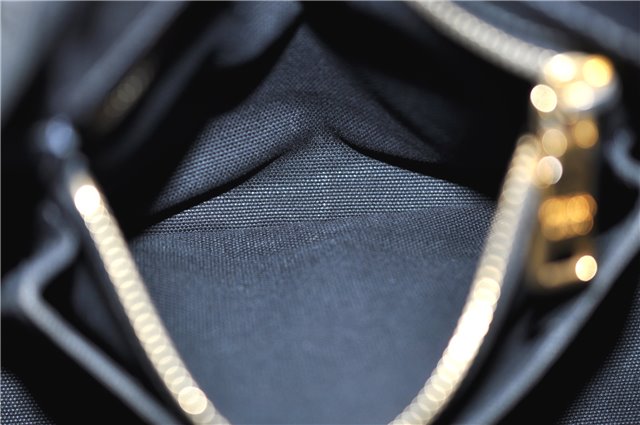 Authentic PRADA Vintage Canapa M Denim Tote Hand Bag BN1877 Black 1822G