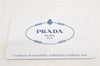 Authentic PRADA Vintage Canapa M Denim Tote Hand Bag BN1877 Black 1822G