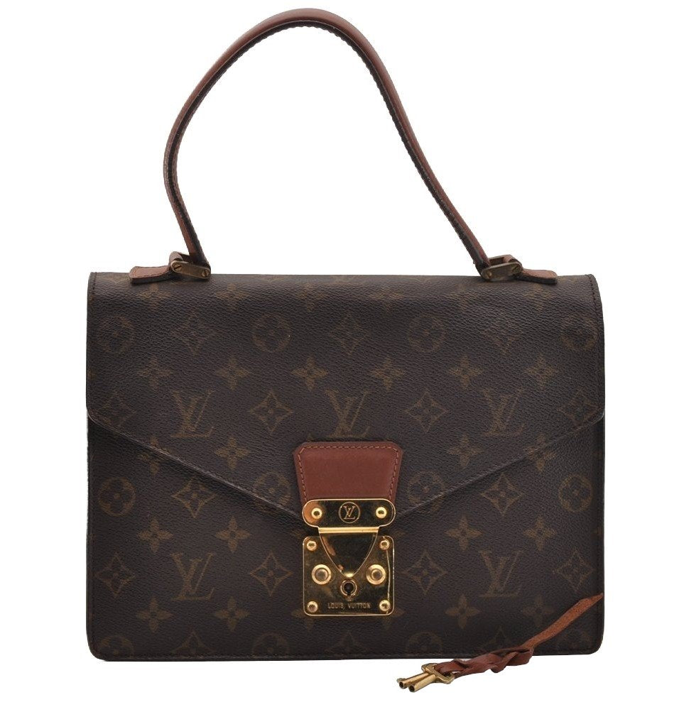 Authentic Louis Vuitton Monogram Concorde Hand Bag Purse M51190 LV 1822I