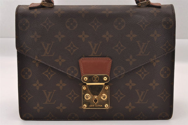 Authentic Louis Vuitton Monogram Concorde Hand Bag Purse M51190 LV 1822I