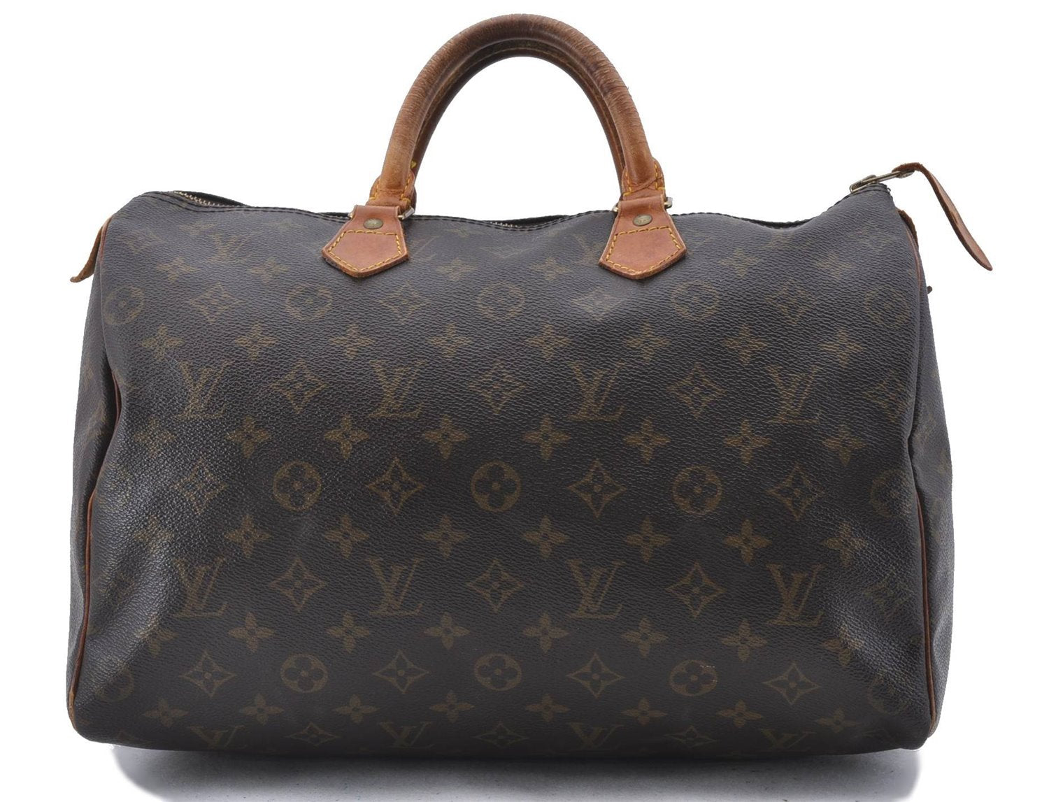 Authentic Louis Vuitton Monogram Speedy 35 Hand Bag M41524 LV 1823D