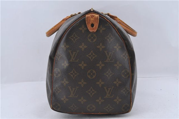 Authentic Louis Vuitton Monogram Speedy 35 Hand Bag M41524 LV 1823D