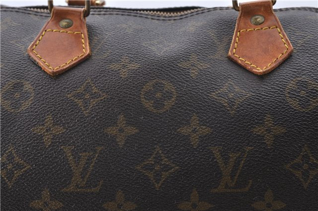 Authentic Louis Vuitton Monogram Speedy 35 Hand Bag M41524 LV 1823D