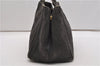 Authentic PRADA Canapa SS 2Way Shoulder Hand Bag Denim B2439G Black 1823G