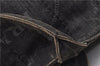 Authentic PRADA Canapa SS 2Way Shoulder Hand Bag Denim B2439G Black 1823G
